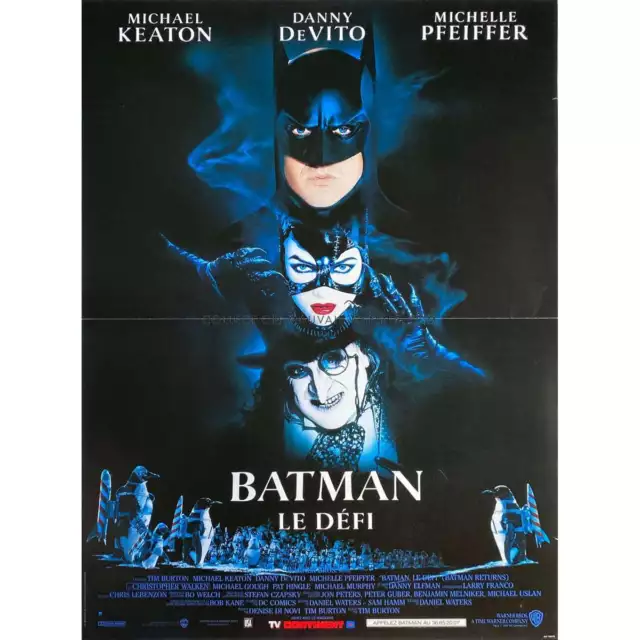 BATMAN 2 LE DEFI Affiche de film 1st - 40x54 cm. - 1992 - Michael Keaton, Tim Bu