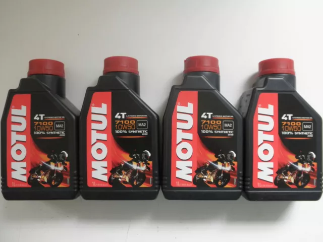 Motul Olio Motore 7100 4T 10W50 Ma2 Ester 100% Sintetico 4 Litri