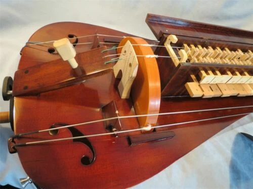 Hand Made 6 strings 24 keys Hurdy Gurdy,Maple wood #2 8