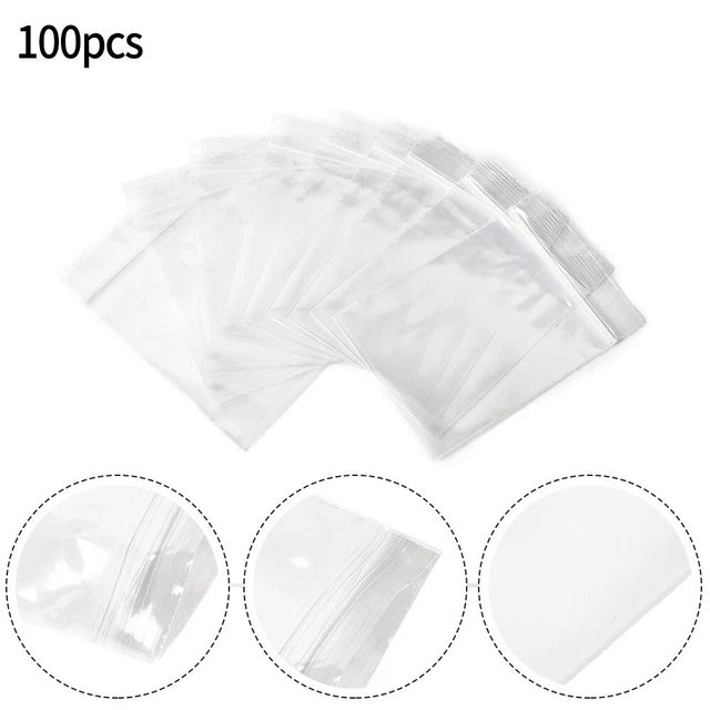 Sacchetto di plastica 3 misure mini trasparente richiudibile 100 pezzi