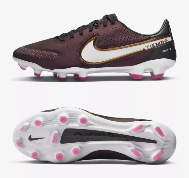 Nike Tiempo Legend 9 PRO FG Herren Leder Fußballschuhe purple schwarz DR5979