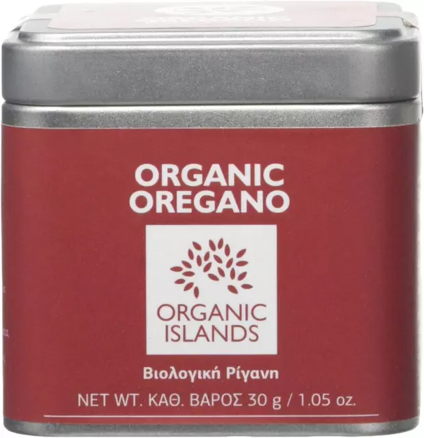 Organic Islands Herbs Greek Oregano Single Cube Tin, 30 G (Pack of 2)