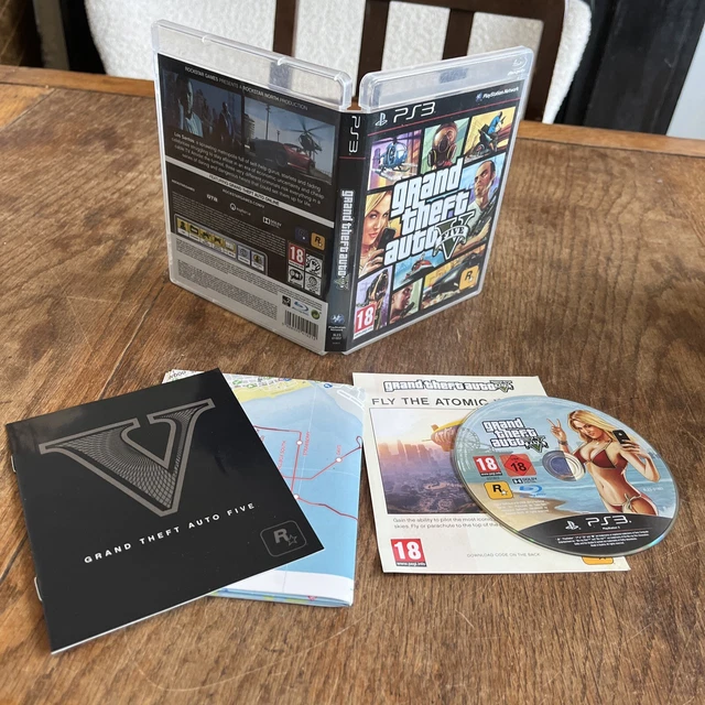 GRAND THEFT AUTO V GTA 5 PS3 Playstation 3 con manuale mappa e codice