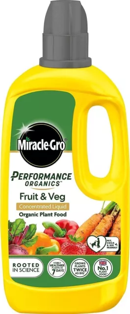 Miracle-Gro Performance Organics Fruit & Veg Concentrate Plant Food, 800ml