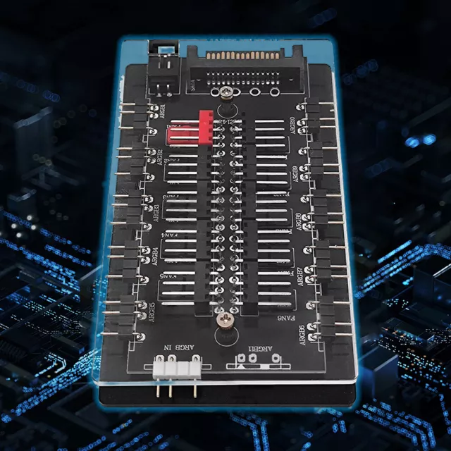 fr 4Pin PWM & 5V 3Pin ARGB Fan Controller Hub Splitter Multi Way Splitter 10/16