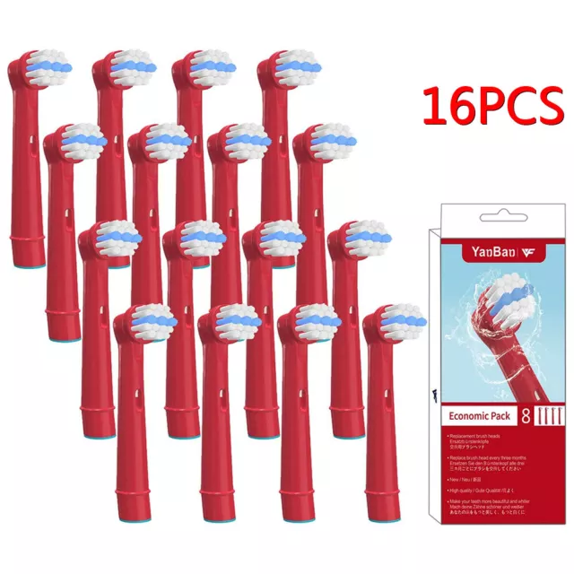 16x têtes rechange brosse à dents électrique enfant Pour Oral-B Precision Clean