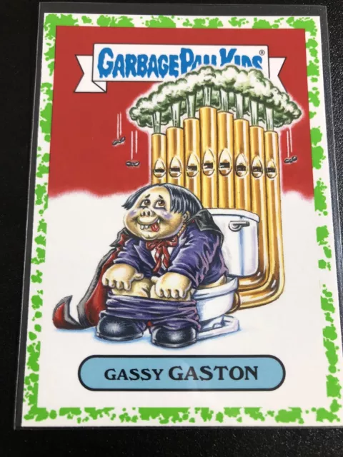 2018 Garbage Pail Kids Oh The Horror-ible Gassy GASTON Puke Green Parallel