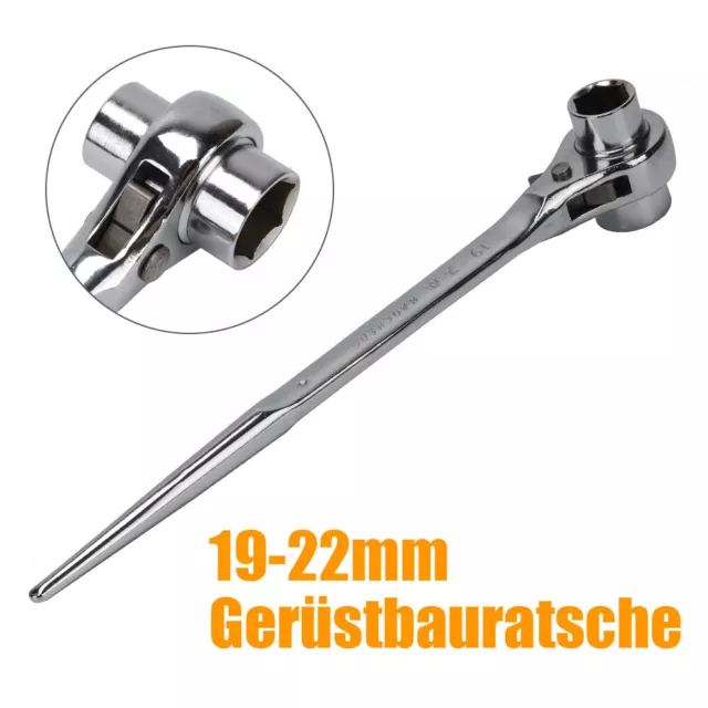 Profi Gerüstratsche 19 x 22 mm CRV Gerüstbauratsche Gerüstbauknarre Ratsche