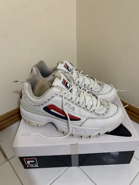 FILA DISRUPTOR II Premium Repeat Womens Yellow Trainers 4 UK