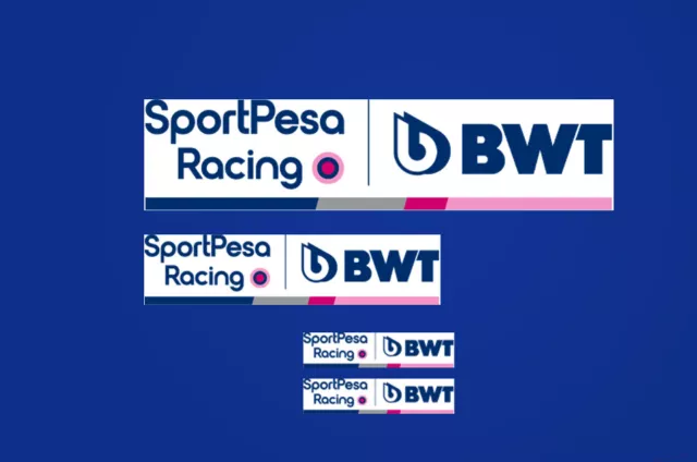 x2 SportPesa Racing Point 2019 F1 Logo Stickers Vinyl - Scuderia GP