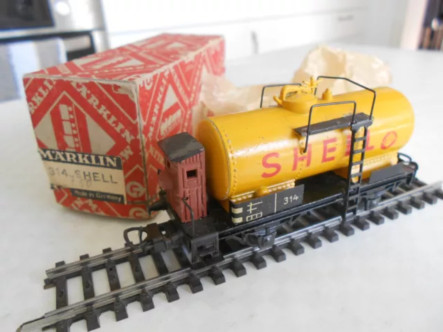 Märklin 314 Shell, aus Guß von ca. 1950, mit OVP, sehrgut