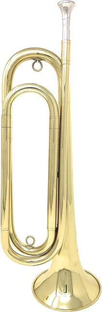 U.S. Regulation Bugle Lacquer with Mouthpiece, Brass
