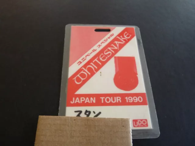 Whitesnake Japan 1990 Tour Issued Used Backstage Pass Laminate #2 100% Real