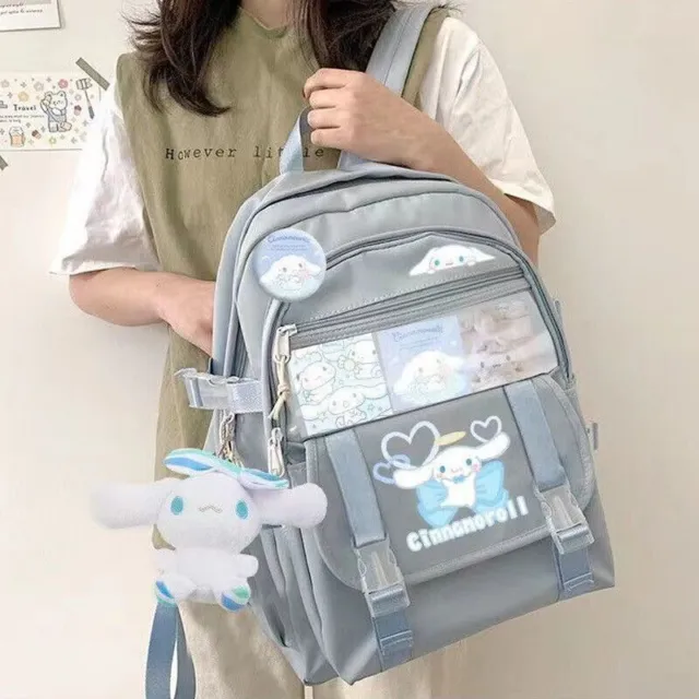 Melody Cinnamoroll Kuromi Purin Backpack Large Capacity Schoolbag Kid Gift Girl
