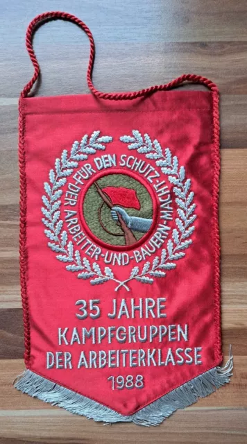 35 Jahre Kampfgruppen 1988 Wimpel DDR GDR