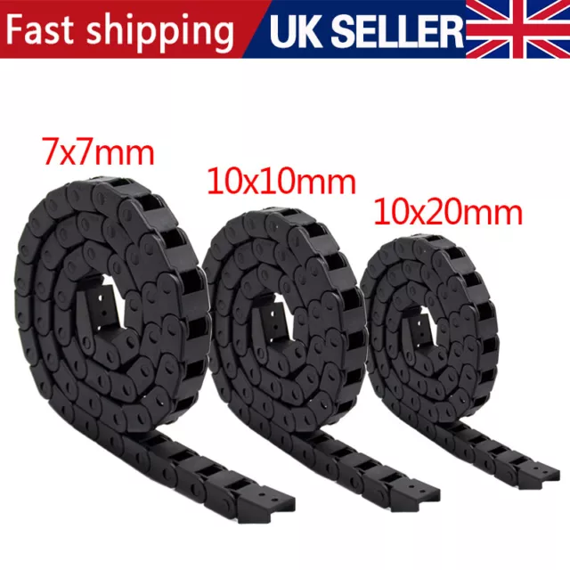 7*7 10*10 10*20mm Drag Chain Cable Wire Carrier For CNC Machine 3D Printer UK