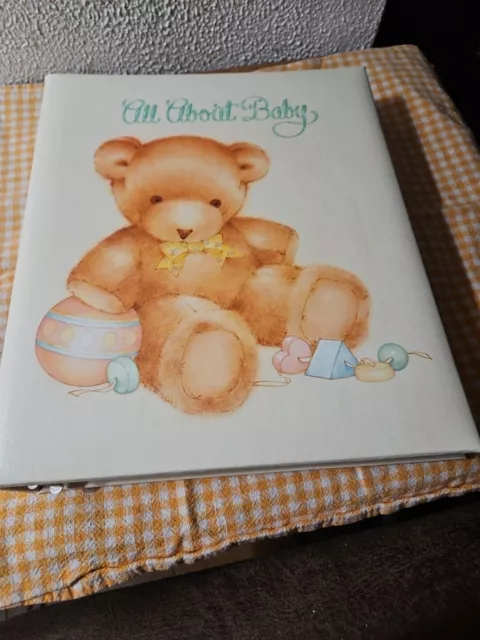 Vintage HALLMARK All About Baby Book Keepsake Album 1982