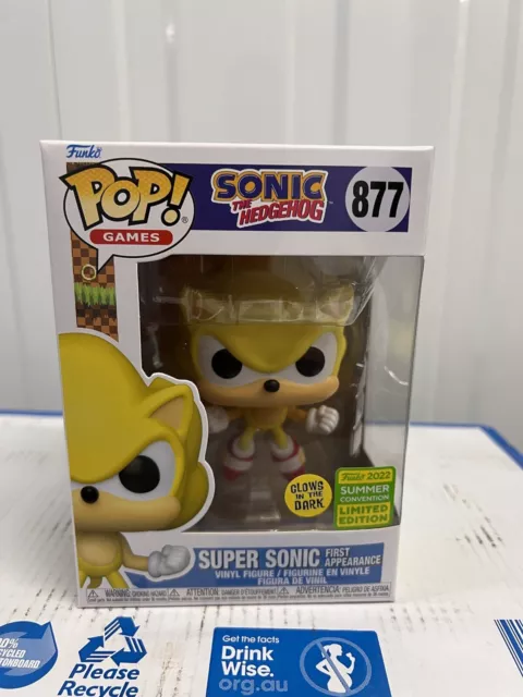 Funko Pop Games Sonic The Hedgehog - Super Sonic First Appearance 877 (sdcc  2022) (glows In The Dark)