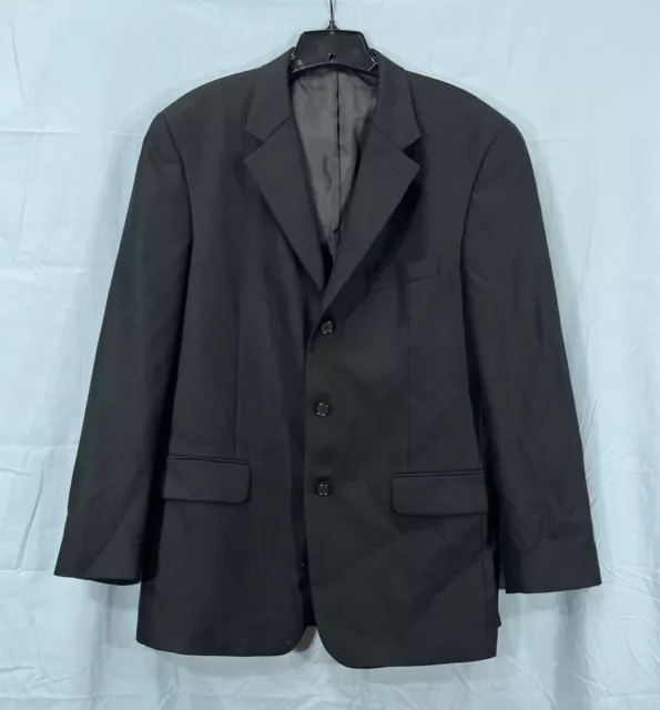 ALFANI Men's BLACK Wool/Cashmere Blend 3-BUTTON Sport Coat/Jacket/Blazer 40/R