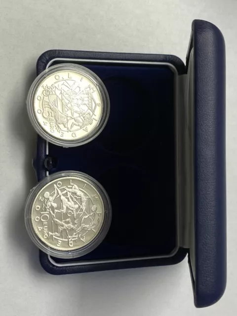 San Marino - Coffret Des 5 Et 10 Euro 2003 Argent - Jeux Olympiques D'athene 2