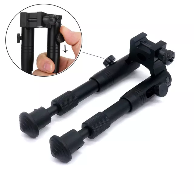 3 Inch Tactical Bipod Mount Adapter Leg Adjustable Black Sling Shooting Stand