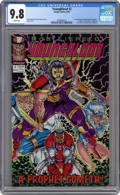 Youngblood #2B Pink Logo Variant CGC 9.8 1992 3979883012