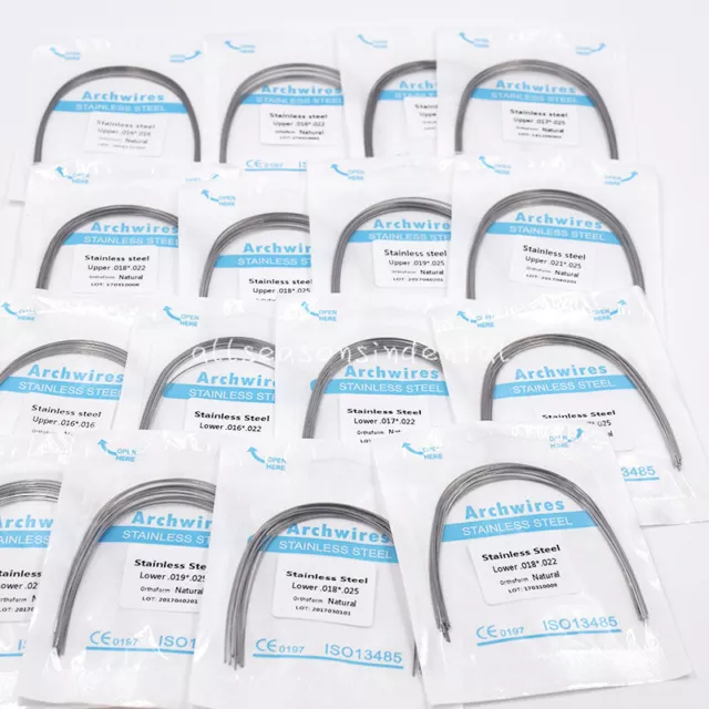 10 Packs Dental Orthodontic Stainless Steel Arch Wire Rectangular All Sizes