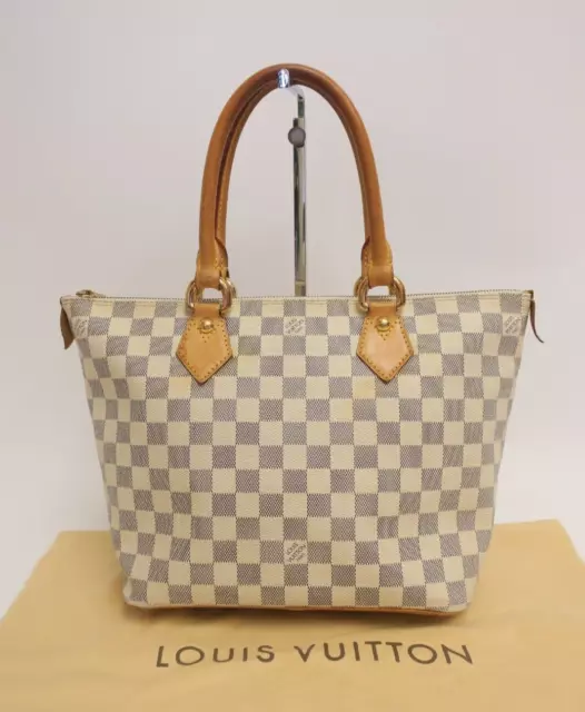 Authentic Louis Vuitton Damier Azur Saleya PM handbag Tote Bag #27797