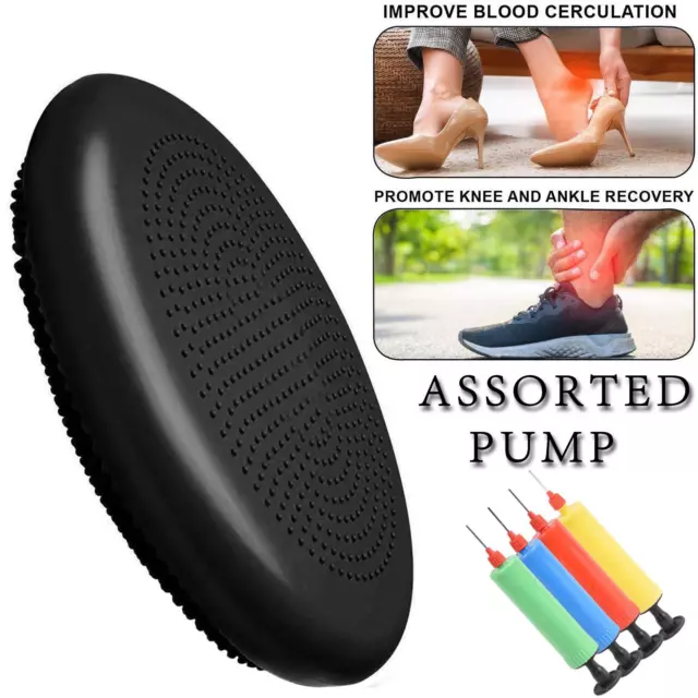 Inflatable Stability Cushion Balance Board Disk Core Strength Yoga Air Cushion