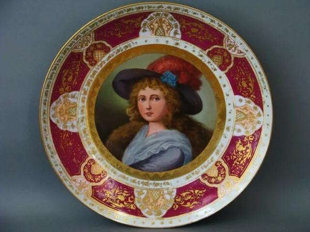 Alt Wien "Der Winter" Bildnis Porträt Teller 33 cm Royal Vienna Plate um 1800