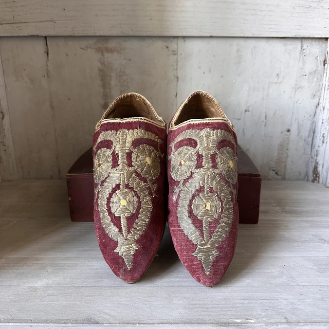 2 Paires De Chaussures Pour Bébé Victoriennes Anciennes En Cuir | Objet Vintage