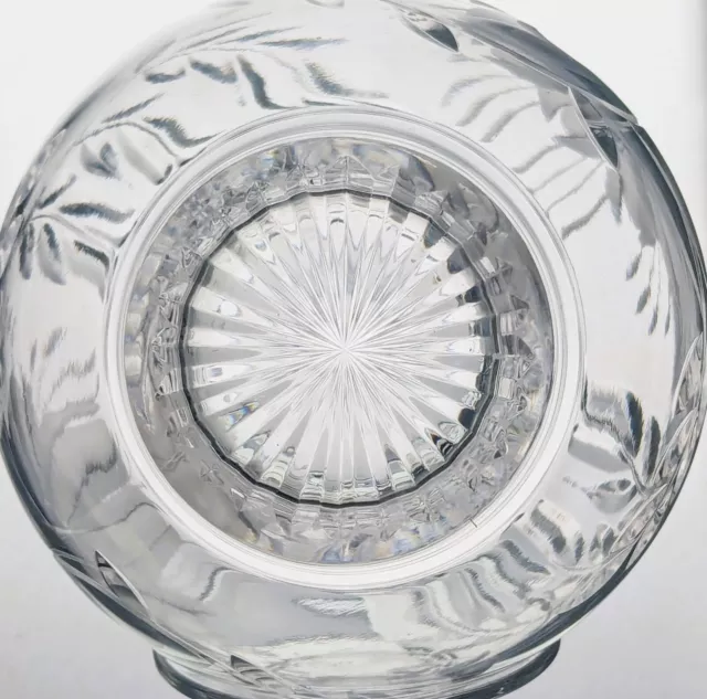 Gorgeous STUART Lead Crystal FLEUR Cut Glass Flower Vase  20cm 3