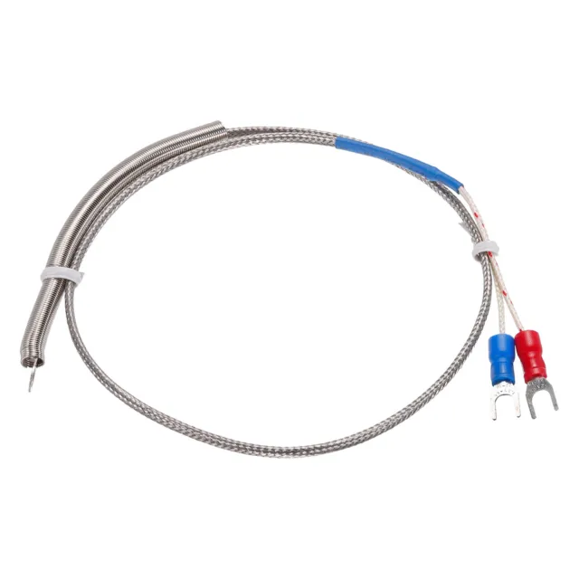 K Type Thermocouple Temperature Sensor PT100 4mm Ring 1.6ft Wire 0 to 600°C