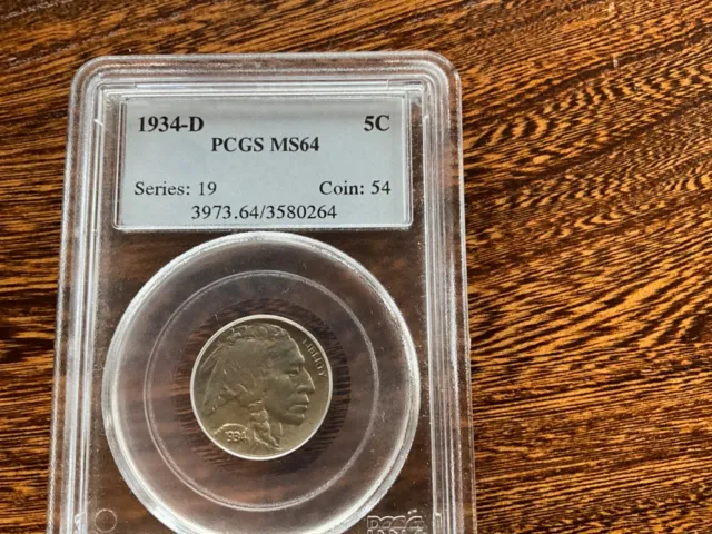 BU 1934-D Buffalo Nickel PCGS MS64