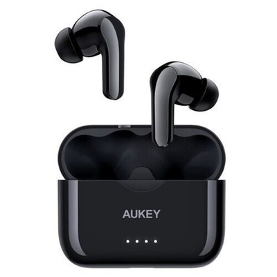AUKEY AURICOLARI AUKEY T25 BLUETOOTH SENZA FILI CUSTODIA RICARICA USB C IMPERMEABILI 