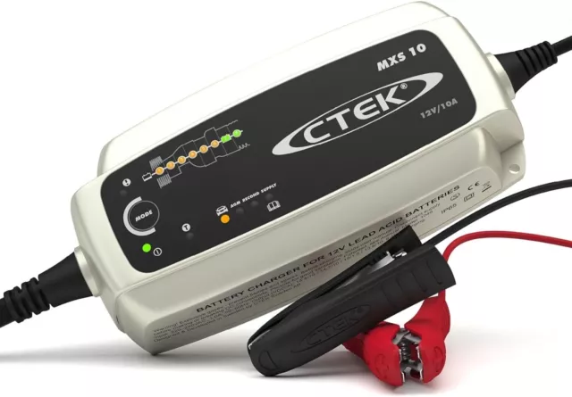 CTEK MXS 10, Batterieladegerät 12V Für Größere Fahrzeugbatterien, Boot, Wohnwage