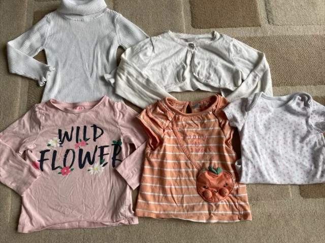 Girls mixed item clothing bundle age 2-3 years cardigan t-shirts vest top