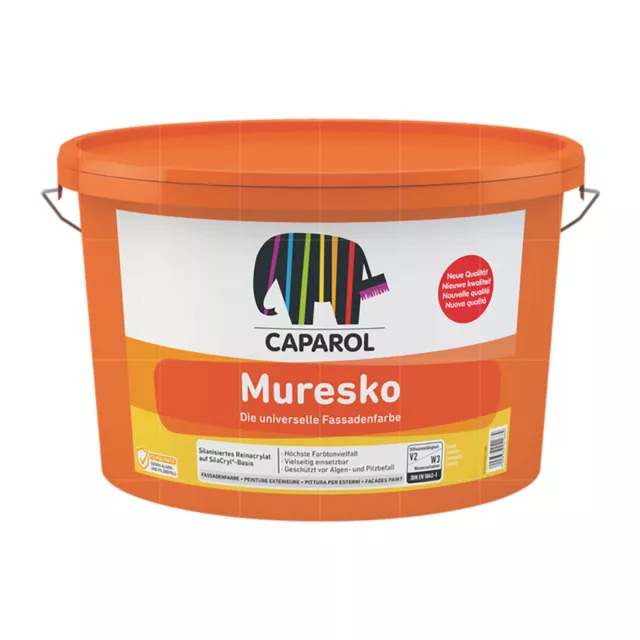 CAPAROL Muresko Silanisierte Reinacrylat-Fassadenfarbe 12.5 Liter  NEUE QUALITÄT