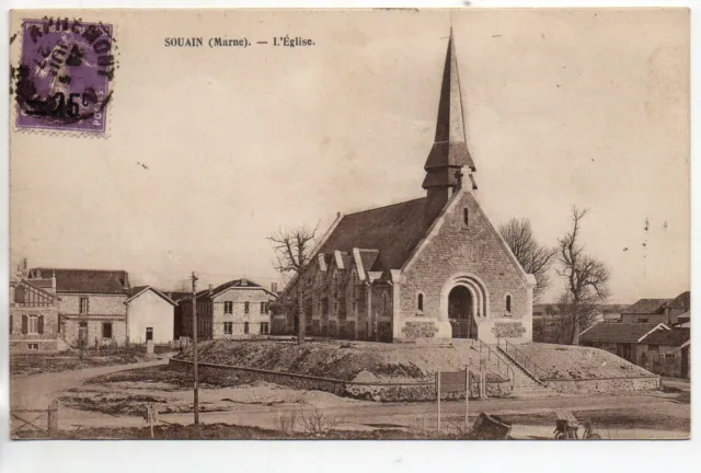 SOUAIN - Marne - CPA 51 - village l'église