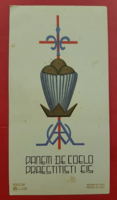 Santino AR Rosetum 129 Holy Card Panem De Coelo Praestitisti Eis