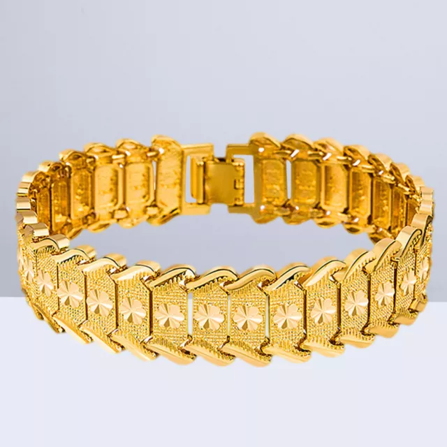 Bracelet Wide Style Flower Pattern Hand Chain Hand Jewelry Chain Link Bracelets