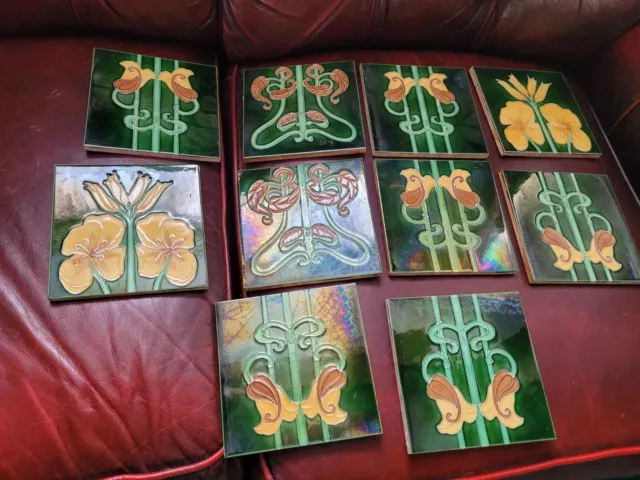 10x Stunning Art Nouveau  Tiles