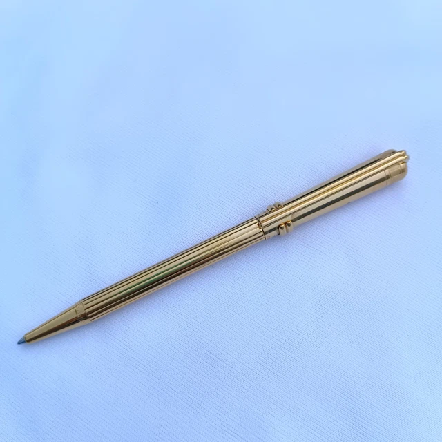 Vintage Christian Dior Paris Ballpoint Pen Gold Plated Fancy Model