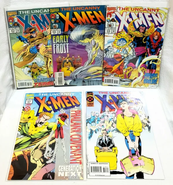 1994 Uncanny X-Men #313, 314, 315, 317, 318 5x Xmen Lot Run Emma Frost Xavier~NM