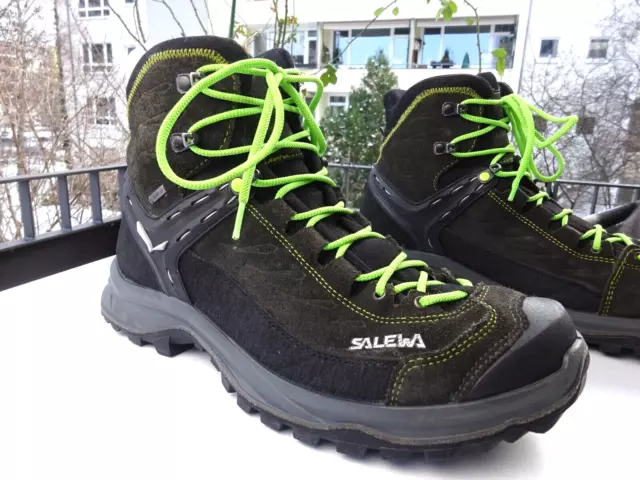 SALEWA MS HIKE TRAINER MID GTX Gore-TEX Her Schuhe Stiefel Leder Gr.44(UK9,5 TOP