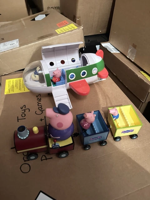 Peppa Pig Wooden Grandpa Pigs Train, push along vehicle, imaginative play, preschool toys, fsc certified, sustainable toys, gift for 2-5 years old - Giochi e Prodotti per l'Età Evolutiva