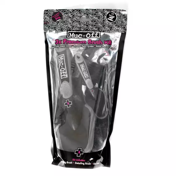 Muc-Off 3X Ensemble De Brosses Premium Lavage Doux Détails Et Brosse À...