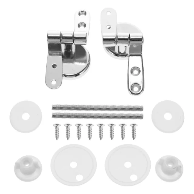 Toilet Hardware Kit Seat Hinges Replacement Parts Lid Stainless Steel