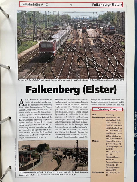 Falkenberg (Elster) Das große Archiv der Bahnhöfe