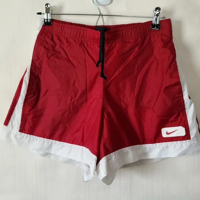 Nike Kids? Dry Fit Athletic Active Shorts Size M (8-10) Red White Drawstring
